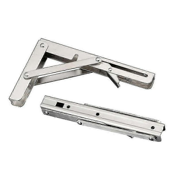 2pcs Stainless Steel Folding Stand Table Bracket Shelf Bench 200kg Load Heavy-Yvan