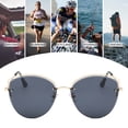 thumbnail image 4 of Gafas de sol sin marco del ojo de gato del borde cortado gafas de sol de moda de la personalidad de la moda, hechas de metal, 4 of 5