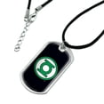 thumbnail image 2 of Green Lantern Logo Military Dog Tag Pendant Necklace with Cord, 2 of 5