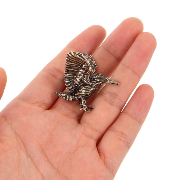 ELAYARD Elegant Golden Brass Hummingbird Figurine Small Bird Sculpture Decorative for Home and Office