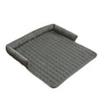 thumbnail image 2 of 29.5x29.5in Solid Color Pet Sofa Cushion Orthopedic Dog Cat Bed with Back Support(Dark Gray), 2 of 6