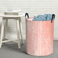 thumbnail image 1 of YFYANG Waterproof Laundry Hamper, Pink Textured Background Laundry Basket Oxford Fabric with Handle Foldable, M, 1 of 8