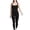 Black, variant on Wyobmus Women's Slim Fit Yoga Jumpsuits Comfort Solid Color Stretch Sleeveles One Piece Pants for Ahtletic Workout Running Beige