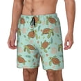 thumbnail image 1 of Balery Cute Sea Turtles Bañador para hombre, shorts de playa de secado rápido con entrepierna y forro de compresión-Large, 1 of 6