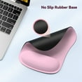 thumbnail image 7 of TECKNET Mouse Pad with Wrist Support, Ergonomic Gaming Mouse Pad Pain Relief, Portable Comfortable Mousepad for Computer, Laptop, Office, Home and Travel, Non-Slip Base, Waterproof Surface, Pink, 7 of 7