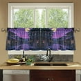thumbnail image 4 of Yayeee Kitchen Curtains Tier Set of 2 Light Filtering 57"x24" Over Sink Window Panels, Purple Street, 4 of 7