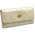 thumbnail image 7 of Windfall Women Quilted Crown Clutch Long Purse Faux Leather Wallet Card Holder Handbag, 7 of 7