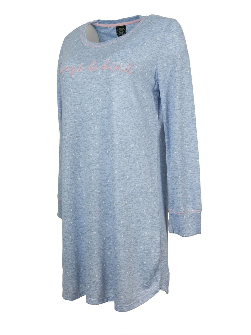 Laura Ashley Women's Long Sleeve Nightgown, Breathable Polyester Blend,  Large - Walmart.com