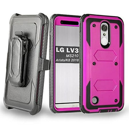 LG K30 Case Belt Clip (X410), LG Premier Pro LTE Case, LG K10 2018 Case Clip (MS425) [Shock Proof] Heavy Duty Holster, Full Body Coverage [Built in Screen Protector] LG K20v Case - (Best Lte Coverage In Usa)