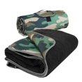 thumbnail image 1 of Fleece Stadium Waterproof Stadium Blanket  51”x 59”  Red-Black Plaid, 1 of 7
