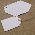 thumbnail image 5 of 100 PCS Gift Tags Rectangular Shape White Card Paper Bonbonniere Wedding Favor Tags with Free Natural Jute Twine, 5 of 5