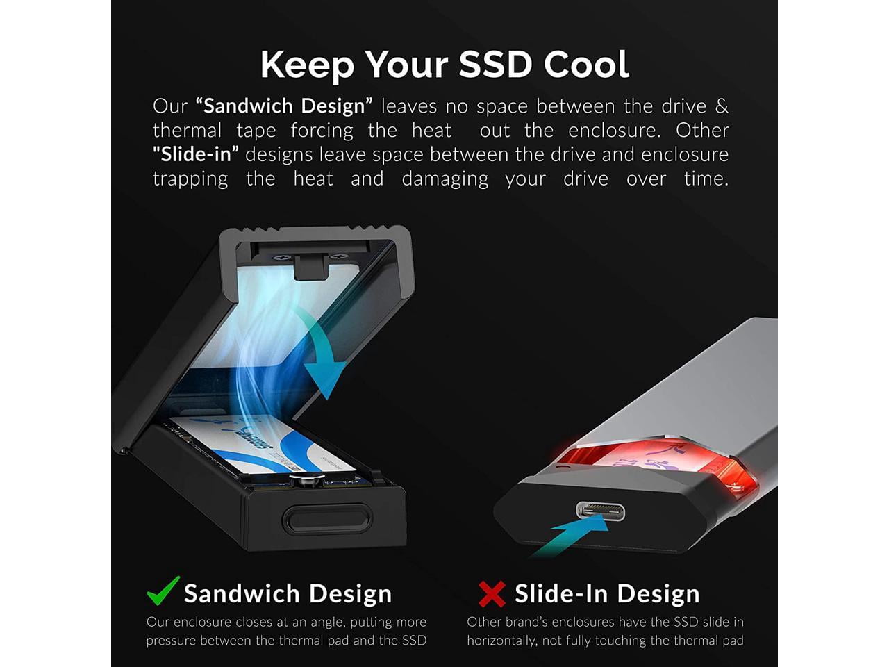 USB 3.2 TYPE-C TOOL-FREE ENCL