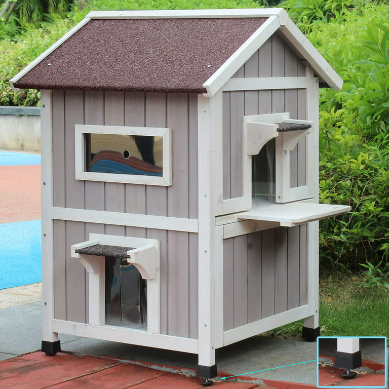Aivituvin Insulated Outdoor Feral Cat House: Soft Liner Included