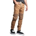 thumbnail image 2 of Victorious Men's Scrunch Stacked Biker Twill Jogger Pants JG882 - Wheat - 5X-Large, 2 of 6