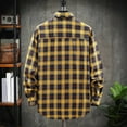 thumbnail image 4 of GHSOHS Mens Shirts Slim Fit Dress Shirts for Men Casual Tops T-Shirts Cotton Shirts Flannel Plaid Shirts Spring Fall Fashion Check Pocket Button Long Sleeve Shirt Oversized Cardigan Shirts for Men, 4 of 4