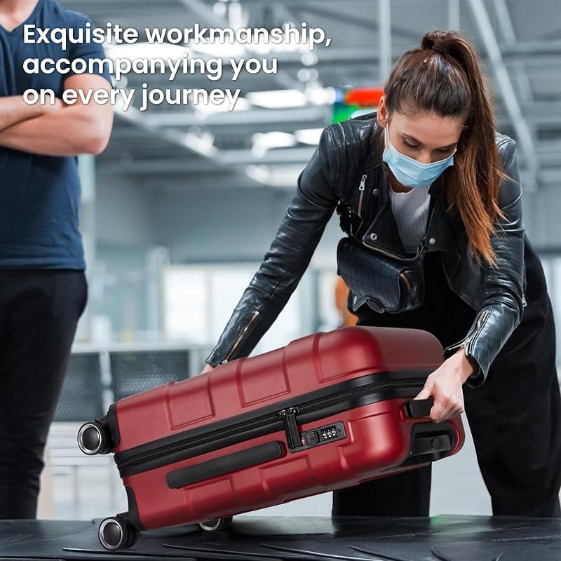 Hardside Carry On Luggage 22x14x9 Airline Approved with Spinner Wheels, Lightweight 20-inch Carry-On Suitcase for Men & Women