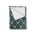 thumbnail image 2 of Deer Soft Flannel Fleece Throw Blanket, Antlers of Reindeers with Arrows Christmas Themed Nature Illustration, Cozy Plush for Indoor and Outdoor Use, 60" x 80", Dark Green White, by Ambesonne, 2 of 6