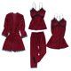thumbnail image 3 of 4PCS MUJERES ACOGEDOR de INVIERNO Y PIJAMAS Ropa de dormir Camisón con almohadillas - M Vino M Yinane Túnica de vellón para mujer, 3 of 8