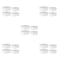 thumbnail image 3 of Matsuzay Contenedor de alimentos apto para microondas - Fácil de ubicar Apilable Apto para microondas Grado alimenticio Blanco lechoso 4 piezas Type2 NO2, 3 of 6