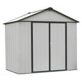 thumbnail image 4 of EZEE Shed Steel Storage 8 x 7 ft. Galvanized High Gable Cream with Charcoal Trim, 4 of 7