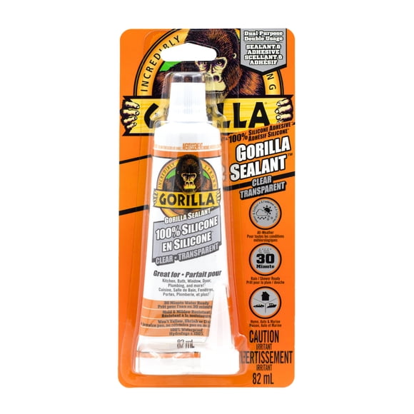Gorilla Scellant 100 % silicone 82 ml, blanc