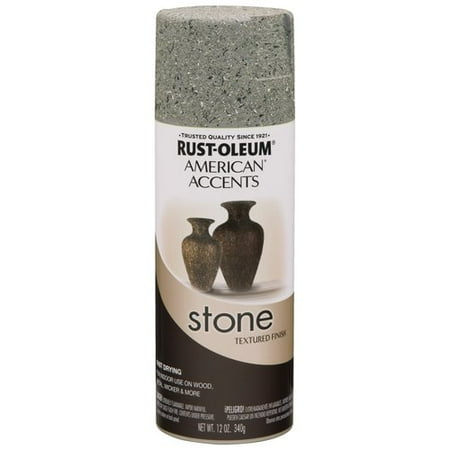 Rust-Oleum American Accents Stone Textured Spray Finish, Gray Stone, 12 Oz.