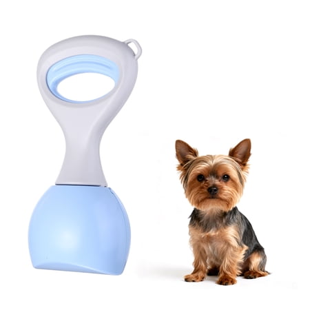 Uxcell Poop Scooper 11 Long Handle No Touch Cute Dog Poop Scooper Grabber Non-Breakable Spring Pick Up Tool Shovel (Milky Blue) Intended for Dogs Waste in Lawns/Grass/Dirt/Gravel