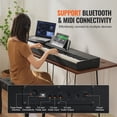 thumbnail image 6 of KFFKFF Digital Piano, 88-Key Weighted Action, Electric Dual Keyboard & Speakers, Includes Sustain Pedal & Headphone, 200 Sounds & Rhythms, Bluetooth/USB/MIDI Compatible, 6 of 9