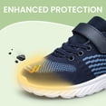 thumbnail image 6 of YHOON Boys Girls Sports Shoes Lightweight Tennis Running Walking School Shoes Navy Blue Big Kid Size 1, 6 of 8