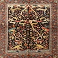 thumbnail image 1 of Ahgly Company Machine Washable Indoor Square Traditional Tiger Orange Brown Area Rugs, 8' Square, 1 of 7