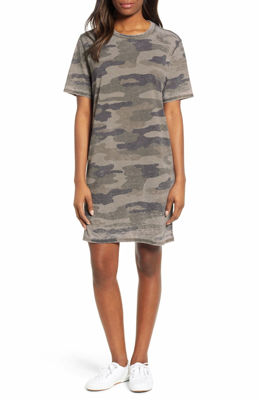 Lucky Brand - Womens T-Shirt Dress Multi Small Camo-Print S - Walmart ...