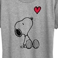 thumbnail image 3 of Peanuts - Mini Valentine Snoopy Heart - Women's Short Sleeve Graphic T-Shirt, 3 of 6