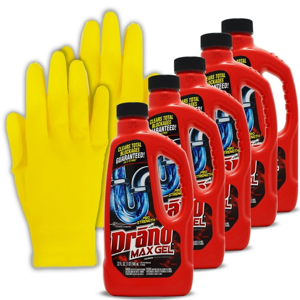 (5 PK) Draino Max Gel Kit (32 Oz) Professional Strength Drano Drain