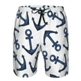 thumbnail image 4 of Naloa Navy Blue Anchors Men's Beach Shorts, Surfing shorts, Swim trunks, Quick Dry Swim Trunks for Surfing Beach Fun - Medium, 4 of 9