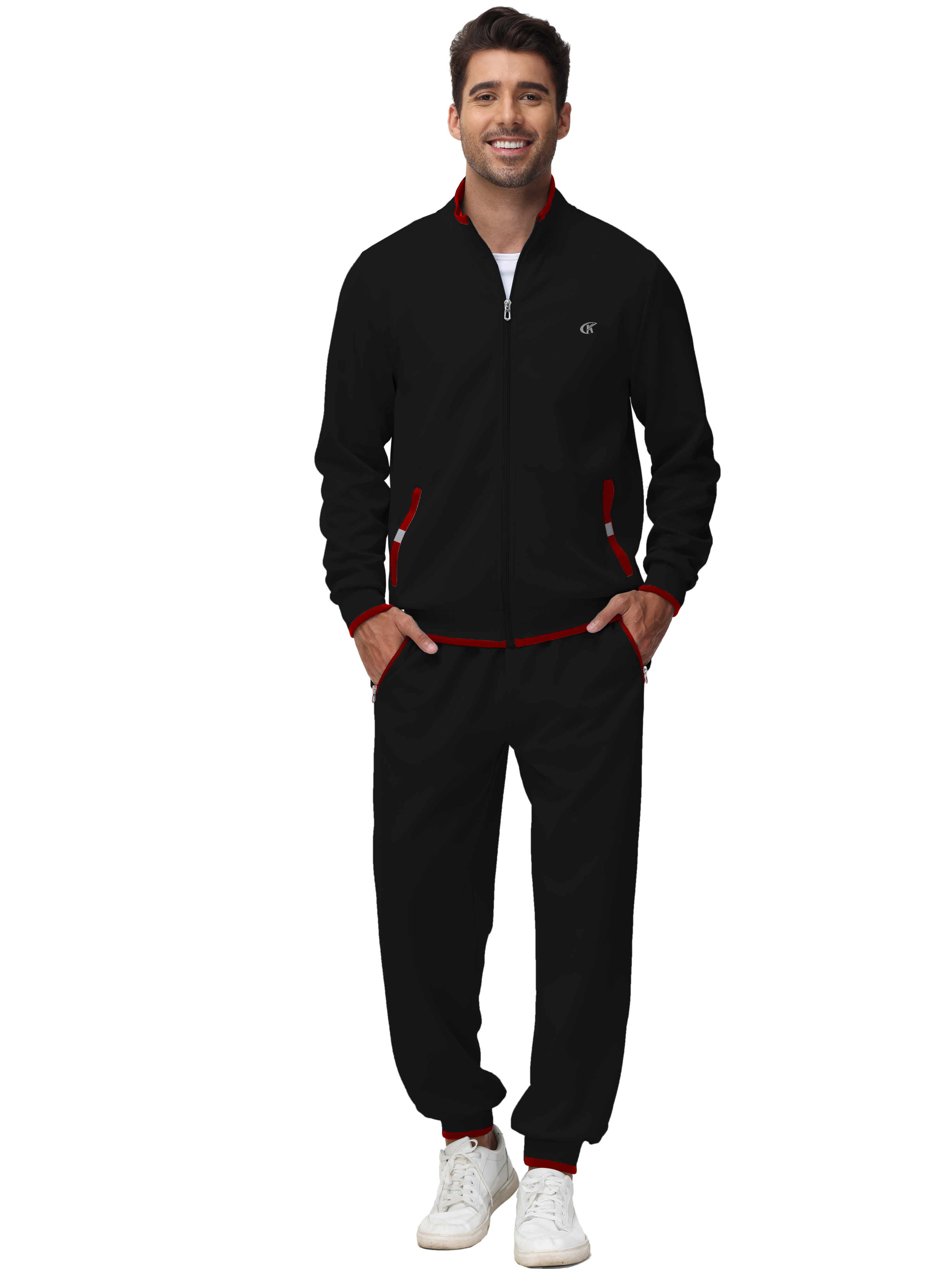 Weilanxin Men's Full Zip Tracksuit Set photo 7