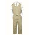 thumbnail image 3 of 6pc Boy Toddler Teen Formal Wedding Party Khaki Suits Tuxedo Extra Necktie 4T-20, 3 of 6