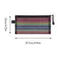 thumbnail image 4 of Yhmxh Zipper Mesh Pouch, Rainbow Stripe Storage Pencil Pouches, Transparent Nylon Mesh Pen Pencil Case, Multipurpose Pencil Pouch for Office Supplies, Stationery, Cosmetics Travel Accessories, 4 of 7