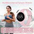 thumbnail image 2 of Woman Sports Watches, Digital Watch with Timer, Dual Vibrating Alarms, LED Display,Pedometer Woman Sports Watch Valentine's Day Gift, 2 of 7