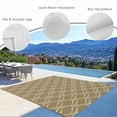thumbnail image 3 of Brown Stripes Outdoor Rug 6x9 Ft - Reversible Patio Rug Outdoor Camping Rugs, Simple Geometric Modern Monochrome Washable Indoor Outdoor Area Rugs, Non-Slip Outdoor Carpet Runner for Deck/Porch, 3 of 8