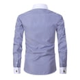 thumbnail image 4 of TANSILING Men's Striped Dress Shirt, French Cuff, S-3XL, 4 of 6