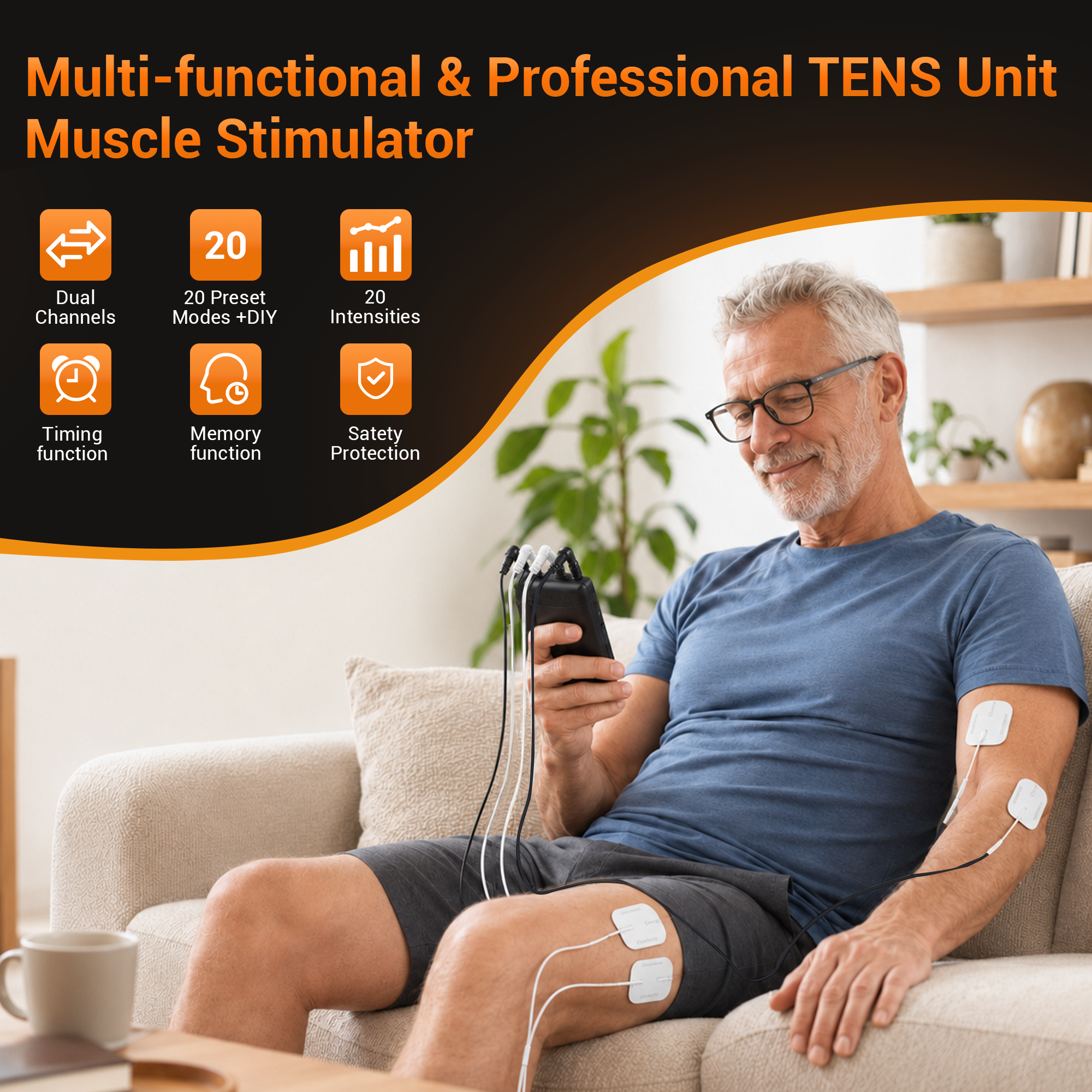 Comfytemp 4 Channel TENS Unit Muscle Stimulator photo 2