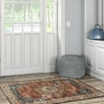 thumbnail image 4 of Linon Home Décor Washable Foster Area Rug or Runner Collection, Russet and Ivory, 3' x 5', 4 of 8