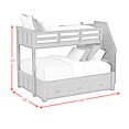 thumbnail image 6 of Picket House Furnishings Brooklyn Kids Twin Over Full Bunk with Staircase and Trundle 5PC Bedroom Set in White, 6 of 6