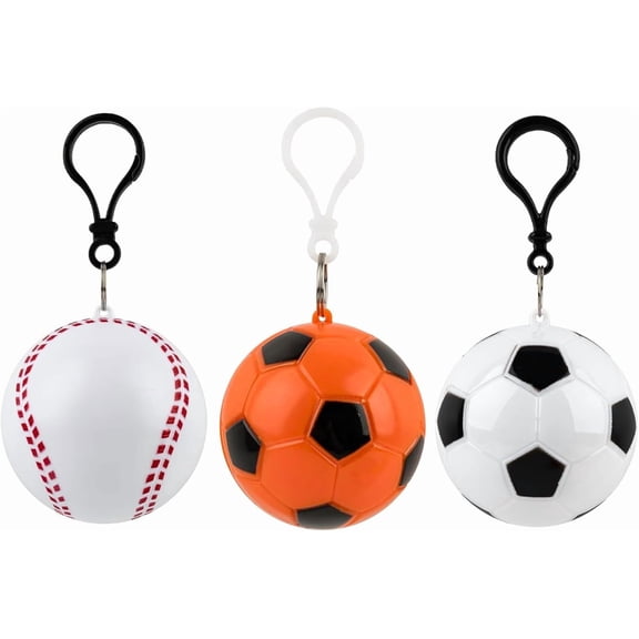 Minzimin 3/5Pack Portable Disposable Emergency Raincoats Waterproof Rain Poncho in A Ball for Traveling Camping Outdoor