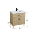thumbnail image 2 of Elegant Kitchen and Bath Chandler 30 Inch Single Bathroom Vanity In Mango Wood, 2 of 13