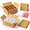 12.5x12.5x4.5 Inch-4 Sets, variant on 6 Sets Wine Bottle Moving Boxes With Divider Kits 14x12x13 Inch
