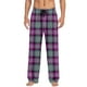 thumbnail image 4 of Pantalones de pijama largos para hombre, informales, con estampado a cuadros, holgados, deportivos, elásticos, rectos, vintage, con bolsillos, 4 of 6
