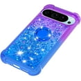 thumbnail image 4 of Gradient Quicksand Case for Google Pixel 9 Pro/Pixel 9 2024 with Ring Kickstand, Bling Sparkle Colorful Liquid Glitter Cover Case for Google Pixel 9 Pro. JB-Purple Blue, 4 of 7