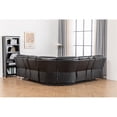 thumbnail image 5 of Ilia Two Tone Faux Leather Reclining Sectional with Console  & Cup Holder, 5 of 13