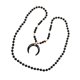 thumbnail image 1 of Jumpingount Collares simples Vintage ágata negra colgante gargantilla moda suéter largo cadenas cuentas redondas joyería niñas encanto regalos Accesorios de disfraces Jumpingount AP014781-00, 1 of 6